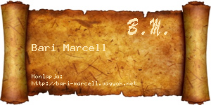 Bari Marcell névjegykártya
